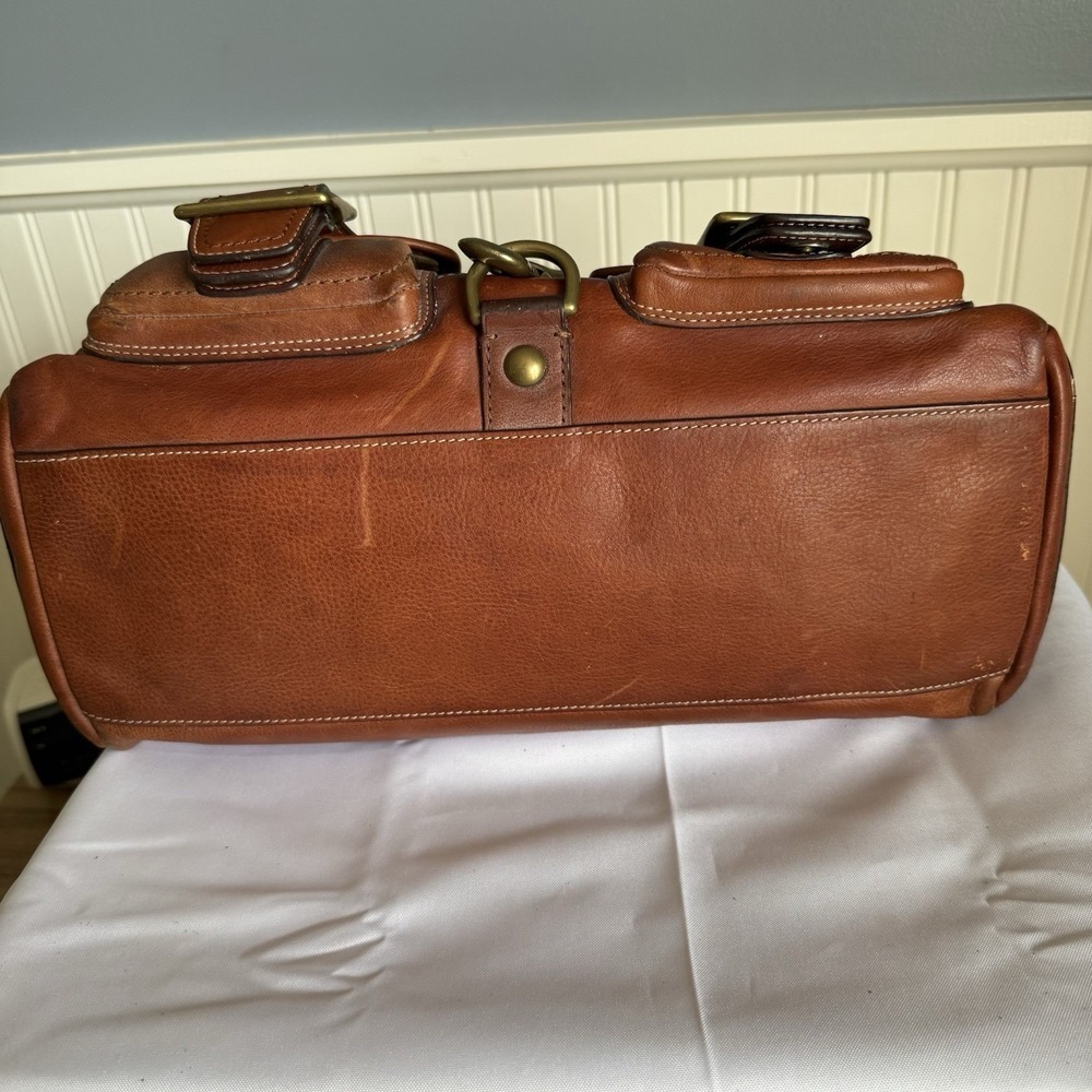 Vtg COACH Mandy Legacy 65th Anniversary Satchel Bag Turnlock Brown Leather Y2K - Picture 9 of 16